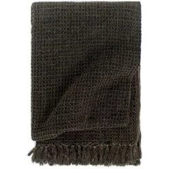 SUPERMARKET Couverture En Coton 125 X 150 Cm Anthracite/Marron