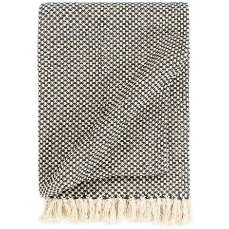 SUPERMARKET Couverture En Coton 125 X 150 Cm Anthracite 3 SUPERMARKET Couverture En Coton 125 X 150 Cm Anthracite