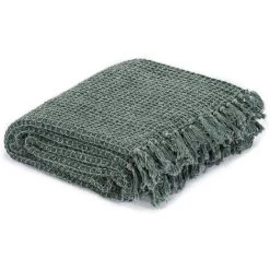 SUPERMARKET Couverture En Coton 125 X 150 Cm Vert Foncé 8 SUPERMARKET Couverture En Coton 125 X 150 Cm Vert Foncé -Plaid et couverture Soldes 63653220 2