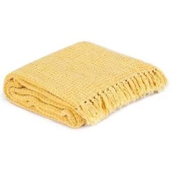 SUPERMARKET Couverture En Coton 160 X 210 Cm Jaune Moutarde 8 SUPERMARKET Couverture En Coton 160 X 210 Cm Jaune Moutarde -Plaid et couverture Soldes 63654192 2
