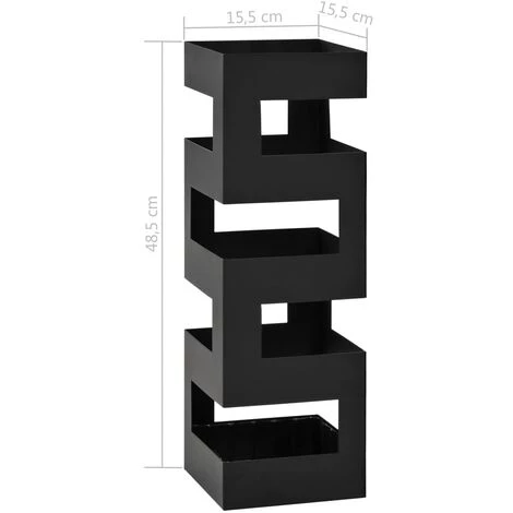 SUPERMARKET Porte-parapluie Tetris Acier Noir 7 SUPERMARKET Porte-parapluie Tetris Acier Noir – Image 5