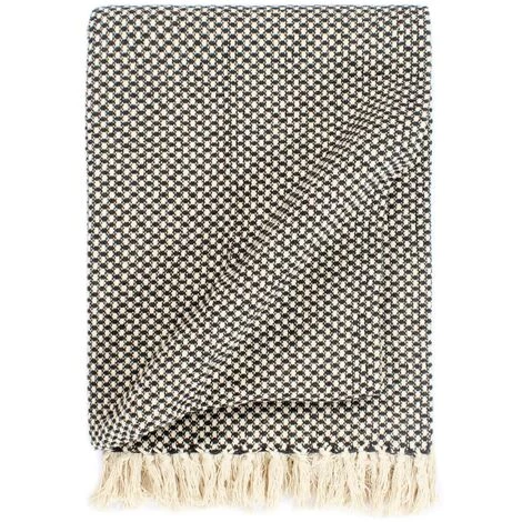 SUPERMARKET Couverture En Coton 220 X 250 Cm Anthracite 3 SUPERMARKET Couverture En Coton 220 X 250 Cm Anthracite