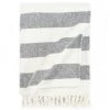 SUPERMARKET Couverture Coton Rayures 160 X 210 Cm Anthracite -Plaid et couverture Soldes 63664545 1