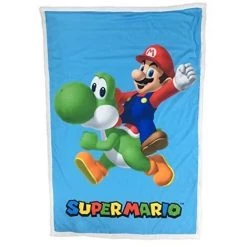 NINTENDO PLAID SHERPA 100X150 CM MARIO & YOSHI LYO 672NIN039