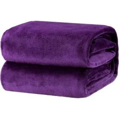 LYCXAMES Couverture Confortable Couverture Moelleuse, Couverture Extra Douce Et Chaude Dans Le Salon, Couverture En Molleton De Flanelle 150x200 Cm, Infroissable / Anti-décoloration Comme Couverture De Canapé Ou Couvre-lit - Violet