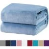 LYCXAMES Couverture Confortable Couverture Moelleuse, Couverture Extra Douce Et Chaude Dans Le Salon, Couverture En Molleton De Flanelle 150x200 Cm, Infroissable / Anti-décoloration Comme Couverture De Canapé Ou Couvre-lit - Bleu Ciel -Plaid et couverture Soldes 63750747 1