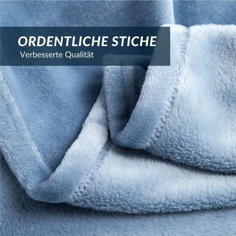 LYCXAMES Couverture Confortable Couverture Moelleuse, Couverture Extra Douce Et Chaude Dans Le Salon, Couverture En Molleton De Flanelle 150x200 Cm, Infroissable / Anti-décoloration Comme Couverture De Canapé Ou Couvre-lit - Bleu Ciel 7 LYCXAMES Couverture Confortable Couverture Moelleuse, Couverture Extra Douce Et Chaude Dans Le Salon, Couverture En Molleton De Flanelle 150x200 Cm, Infroissable / Anti-décoloration Comme Couverture De Canapé Ou Couvre-lit - Bleu Ciel – Image 5