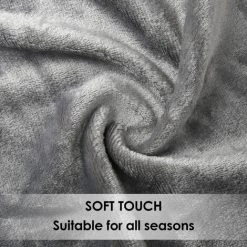 Randaco Couverture Câline Couverture Polaire Couverture Moelleuse Chaude Super Douce 130x170cm - Gris -Plaid et couverture Soldes 63762554 4