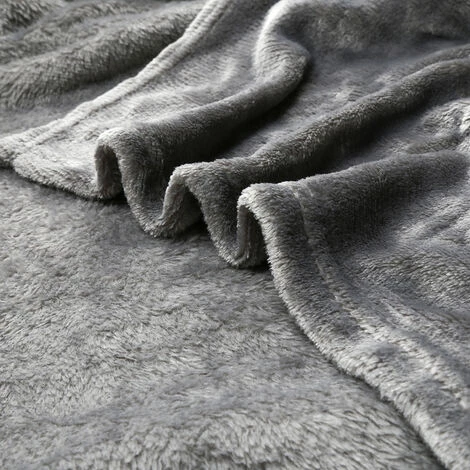 SWANEW Couverture Câline, Couverture Polaire, Couverture Moelleuse, Chaude, Super Douce, 150 X 200 Cm - Gris 4 SWANEW Couverture Câline, Couverture Polaire, Couverture Moelleuse, Chaude, Super Douce, 150 X 200 Cm - Gris – Image 2