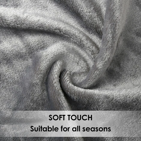 SWANEW Couverture Câline, Couverture Polaire, Couverture Moelleuse, Chaude, Super Douce, 150 X 200 Cm - Gris 6 SWANEW Couverture Câline, Couverture Polaire, Couverture Moelleuse, Chaude, Super Douce, 150 X 200 Cm - Gris – Image 4