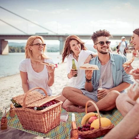 SINCèREETALI Couverture De Pique-Nique, Pliable Tapis Plage Surface Imperméable Et Sans Sable, Tapis Pique Niques Pour Plage, Le Parc, La Randonnée, Le Camping, Idéal Pour Les Voyages En Famille 6 SINCèREETALI Couverture De Pique-Nique, Pliable Tapis Plage Surface Imperméable Et Sans Sable, Tapis Pique Niques Pour Plage, Le Parc, La Randonnée, Le Camping, Idéal Pour Les Voyages En Famille – Image 4