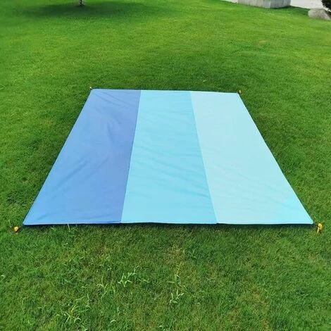 SINCèREETALI Couverture De Plage Basique Confortable, Tapis De Plage Imperméable, Tapis De Pique-nique Sans Sable Pour Plage, Camping, Voyage, Cour, Jardin, Activités De Plein Air 200 X 210 Cm Bleu 3 SINCèREETALI Couverture De Plage Basique Confortable, Tapis De Plage Imperméable, Tapis De Pique-nique Sans Sable Pour Plage, Camping, Voyage, Cour, Jardin, Activités De Plein Air 200 X 210 Cm Bleu
