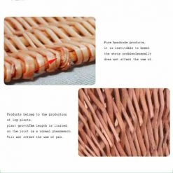 SINCèREETALI Panier De Service Alimentaire Tissé à La Main Avec Couvercle En Maille Pliable, Panier De Pique-Nique Rond/Rectangulaire étanche à La Poussière Et Aux Insectes, Panier De Nourriture Pour Légumes -Plaid et couverture Soldes 63819160 5