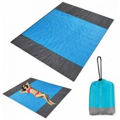 SINCèREETALI Couverture De Plage, 79'' × 79'' Couvertures De Pique-nique Imperméables Et Anti-sable Pour 4 à 7 Adultes, Tapis De Plage Léger Surdimensionné, Tapis De Pique-nique Portable, Tapis Anti-sable Pour Voyage, Camping, Randonnée, Pliable Avec Sac