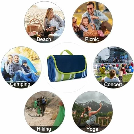SINCèREETALI 200 X 195cm Couverture Tapis De Pique-Nique, Étanche, Pliable,Tapis De Plage,pour Camping,Extérieur,Plage,Jardin,Parc,avec Poignée,Velcro,Couverture Pour Pique-Nique Imperméable Anti Sable 7 SINCèREETALI 200 X 195cm Couverture Tapis De Pique-Nique, Étanche, Pliable,Tapis De Plage,pour Camping,Extérieur,Plage,Jardin,Parc,avec Poignée,Velcro,Couverture Pour Pique-Nique Imperméable Anti Sable – Image 5