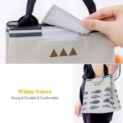 SINCèREETALI Sac Isotherme ,Repas Déjeuner Portable Lunch Sac, à Main Sac ,Repas Grande Capacité Homme ,Femme Enfant Ecole Bureau Campings ,Pique-Nique Lunch Bag Imperméable Polyester Gris Clair -Plaid et couverture Soldes 63820770 4
