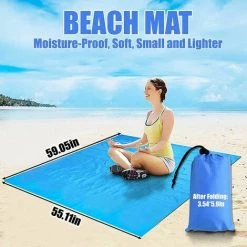 SINCèREETALI Couverture Pique Niques,Tapis Picnic, Tapis De Plage Imperméable,Picnic Blanket Portable,1.4 X 1.5M Tapis Léger Pour Camping Outdoor Cadeau Randonneur -Plaid et couverture Soldes 63820925 2