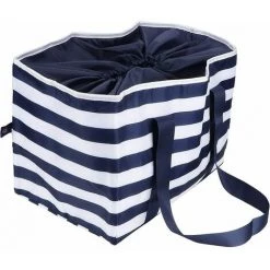 SINCèREETALI Sacs De Pique-Nique,Panier De Pique-Nique Grand Sac Thermique De Pique-Nique Polyvalent Sac Isolé De Pique-Nique à Rayures Bleues Pour Un Voyage En Voiture Voyage De Week-End Camping -Plaid et couverture Soldes 63821219 5