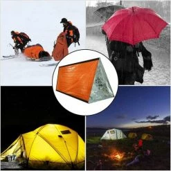FOZIY Couverture De Survie Reutilisable Sac De Couchage De Survie Pour Le Camping En Plein Air Et La Imperméable Survie Bivy Sac Survie Materiel Imperméable Randonnée Couvertures Thermique Kit，Fonepro -Plaid et couverture Soldes 63839972 5