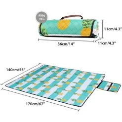 Sekey Couverture De Pique-Nique Extérieure Lavable à La Machine, Couverture Tapis Imperméable De Natte Pour De Camping Composée De Trois Couches, 170 X 140cm 9 Sekey Couverture De Pique-Nique Extérieure Lavable à La Machine, Couverture Tapis Imperméable De Natte Pour De Camping Composée De Trois Couches, 170 X 140cm -Plaid et couverture Soldes 64109569 3