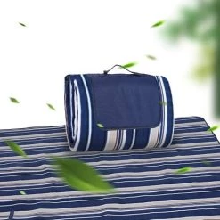Sekey Couverture Tapis De Pique-Nique Imperméable Couverture Pliable Pour Camping Tapis De Plage Composée De Trois Couches (Polaire, Coton Perle Et PEVA) Et Avec Poignée Portable, 200 X 300cm -Plaid et couverture Soldes 64109571 5