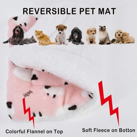 ARC-EN-CIéL Flanelle Douce Et Chaude Couverture Chaude, épaisse Couverture De Chien Tapis De Chat (69*48 CM, Pink), Arcenciél 6 ARC-EN-CIéL Flanelle Douce Et Chaude Couverture Chaude, épaisse Couverture De Chien Tapis De Chat (69*48 CM, Pink), Arcenciél – Image 4