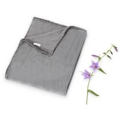 Hengda Couverture Câline, 150x200 Cm Couverture Polaire, Couverture Moelleuse, Chaude, Super Douce - Gris