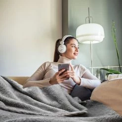 Hengda Couverture Câline, 150x200 Cm Couverture Polaire, Couverture Moelleuse, Chaude, Super Douce - Gris -Plaid et couverture Soldes 64306544 4