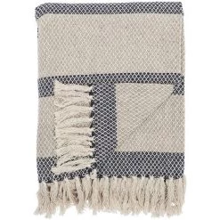 PLAID EN COTON 160X130 CM BLEU - BLOOMINGVILLE 40112002