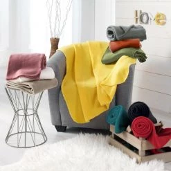 1001KDO POUR LA MAISON Plaid 125 X 150 Cm Miloux Sauge 7 1001KDO POUR LA MAISON Plaid 125 X 150 Cm Miloux Sauge -Plaid et couverture Soldes 64567395 3