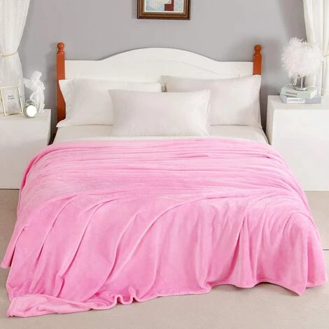 MINKUROW Couverture Câline Couverture Polaire Moelleuse, Douce Et Chaude Pour Canapé-lit, Couverture Comme Couverture De Canapé, Couverture De Salon, 130 X 150 Cm Rose 5 MINKUROW Couverture Câline Couverture Polaire Moelleuse, Douce Et Chaude Pour Canapé-lit, Couverture Comme Couverture De Canapé, Couverture De Salon, 130 X 150 Cm Rose – Image 3