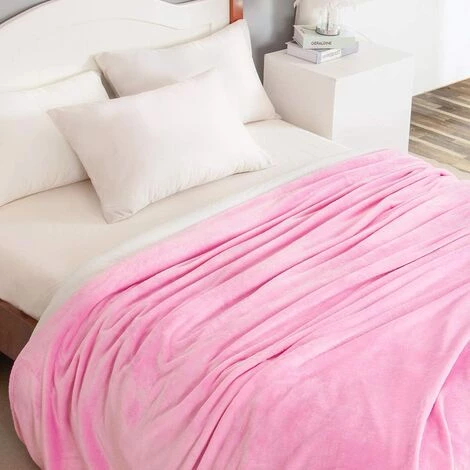 MINKUROW Couverture Câline Couverture Polaire Moelleuse, Douce Et Chaude Pour Canapé-lit, Couverture Comme Couverture De Canapé, Couverture De Salon, 130 X 150 Cm Rose 7 MINKUROW Couverture Câline Couverture Polaire Moelleuse, Douce Et Chaude Pour Canapé-lit, Couverture Comme Couverture De Canapé, Couverture De Salon, 130 X 150 Cm Rose – Image 5