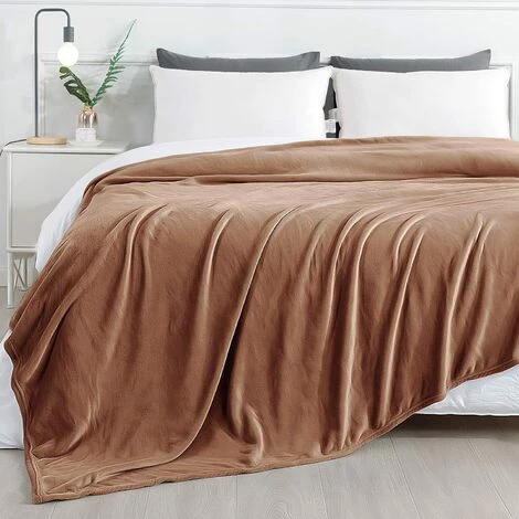 MINKUROW Couverture Câline, Couverture Polaire Moelleuse, Douce Et Chaude Pour Canapé-lit, Couverture Comme Couverture De Canapé, Couverture De Salon, 200 X 230 Cm Beige 5 MINKUROW Couverture Câline, Couverture Polaire Moelleuse, Douce Et Chaude Pour Canapé-lit, Couverture Comme Couverture De Canapé, Couverture De Salon, 200 X 230 Cm Beige – Image 3