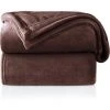 MINKUROW Couverture Câline Couverture Polaire Moelleuse, Douce Et Chaude Pour Canapé-lit, Couverture Comme Couverture De Canapé, 200 X 230 Cm Marron Foncé