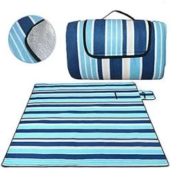 RHAFAYRE Couverture Tapis De Pique-Nique, Étanche, Pliable, Pour Camping, Plage, Jardin, Avec Poignée, Couverture Pour Pique-Nique Avec Envers Imperméable 200 X 200 Cm