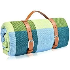 RHAFAYRE Couverture De Pique-Niques Impermeable 200×200cm, Tapis De Pique-Niques Pliable Portable, Couverture De Pique-Niques Pour Jardin/Camping/Plage/Parc (200 X 200 Cm, B)