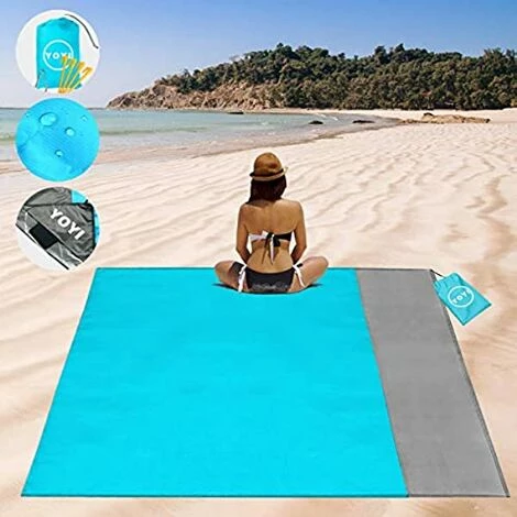 RHAFAYRE Tapis De Plage Couverture De Pique-Nique, Polyester 210T Couverture Picnic, Imperméable Avec 4 Piquets Fixes Pour La Plage Camping Pique-Nique Et Autres Activités De Plein Air 3 RHAFAYRE Tapis De Plage Couverture De Pique-Nique, Polyester 210T Couverture Picnic, Imperméable Avec 4 Piquets Fixes Pour La Plage Camping Pique-Nique Et Autres Activités De Plein Air