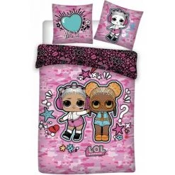 LOL Surprise - Parure De Lit Enfant Coeur - Housse De Couette - Rose