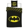 Batman - Parure De Lit Enfant Bruce Wayne - Housse De Couette 140x200 Cm Taie 63x63 Cm - Noir -Plaid et couverture Soldes 64944424 1