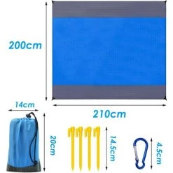 MONLY Tapis De Plage, Couverture Plage Anti Sable, Pique-Nique, Anti-Sable, Pique Niques Imperméable, Pour Plage/Pique-Nique/Camping/Voyage MZDS-HWLYD-1P -Plaid et couverture Soldes 65002928 2