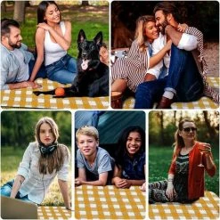 CADEAUX Couverture De Pique-nique, Tapis De Plage, 150 X 200 Cm Couverture De Pique-nique Poignée De Transport Pliable Imperméable Et Résistante à L'humidité -Plaid et couverture Soldes 65004035 5