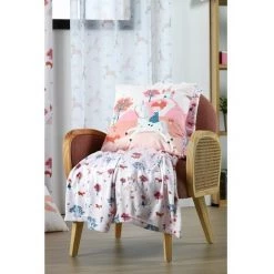 LOVELY CASA Plaid 130x160 Cm Cyrielle Rose - Rose -Plaid et couverture Soldes 65207791 3