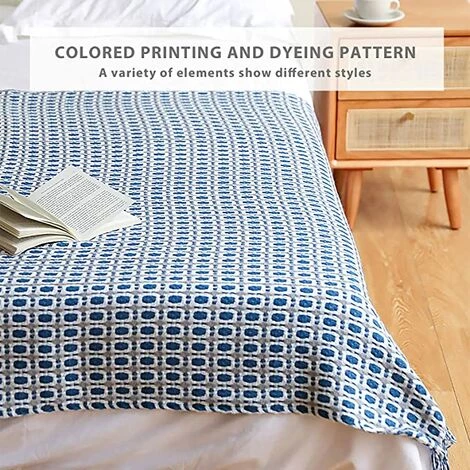 BF Couverture Tricotée Gland Couverture Coloré Pied De Poule Bohème Plaid Couverture Chaude Mode Couverture Douce Canapé Couverture Décoratif Couvre-lit 127 * 230cm 6 BF Couverture Tricotée Gland Couverture Coloré Pied De Poule Bohème Plaid Couverture Chaude Mode Couverture Douce Canapé Couverture Décoratif Couvre-lit 127 * 230cm – Image 4