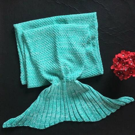 Yoouyida Sirene Queue Couverture Pour Bebe Et Lady Douce Main Sac De Couchage Couverture Tricotee Fishtail Cadeau De Noel, 180 * 90Cm, Vert 6 Yoouyida Sirene Queue Couverture Pour Bebe Et Lady Douce Main Sac De Couchage Couverture Tricotee Fishtail Cadeau De Noel, 180 * 90Cm, Vert – Image 4