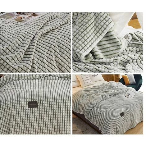 L'FLANEUR Couvertures Et Plaids Plaid Couverture ,Couverture En épaisse Douce Et Confortable, Peut être Utilisée Comme Draps De Lit, Couverture Bébé (vert, 100120cm) ANEUR 4 L'FLANEUR Couvertures Et Plaids Plaid Couverture ,Couverture En épaisse Douce Et Confortable, Peut être Utilisée Comme Draps De Lit, Couverture Bébé (vert, 100120cm) ANEUR – Image 2