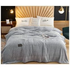 L'FLANEUR Couvertures Et Plaids Plaid Couverture ,Couverture En épaisse Douce Et Confortable, Peut être Utilisée Comme Draps De Lit, Couverture Bébé (Turquoise, 100120cm) ANEUR