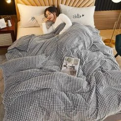 L'FLANEUR Couvertures Et Plaids Plaid Couverture ,Couverture En épaisse Douce Et Confortable, Peut être Utilisée Comme Draps De Lit, Couverture Bébé (Grise, 100120cm) ANEUR