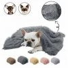 L'FLANEUR Couverture En Molleton Pour Animaux De Compagnie De Qualité Supérieure, Jeté De Couverture Pour Chien Et Chat, Tapis De Sommeil Double Couche Lavable Pour Lit De Chien, Canapé, Canapé, Voiture S: 5635cm Gris Foncé ANEUR -Plaid et couverture Soldes 65356219 1