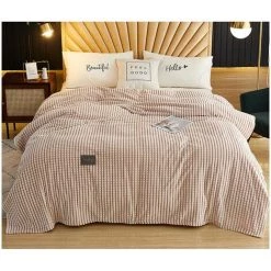 L'FLANEUR Couvertures Et Plaids Plaid Couverture ,Couverture En épaisse Douce Et Confortable, Peut être Utilisée Comme Draps De Lit, Couverture Bébé (Kaki, 70100cm) ANEUR -Plaid et couverture Soldes 65363330 3