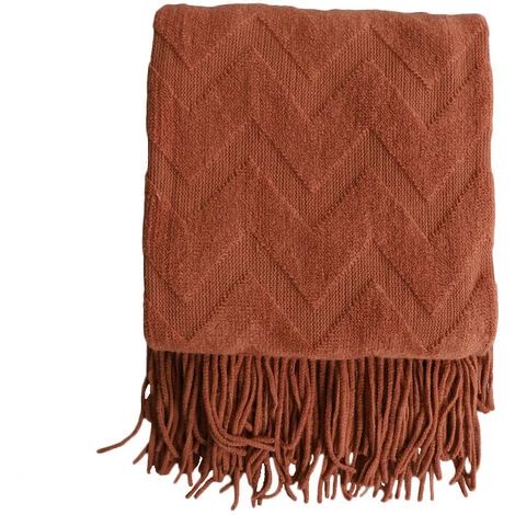 BDD Lit De Couverture Tricoté De Couleur Unie Avec Serviette De Lit Et Couverture Housse De Canapé Couverture Hôtel Bed And Breakfast Couverture De Lit Loisirs Décoration Couverture Couleur Caramel 130 * 170 (y Compris Le Gland) 4 BDD Lit De Couverture Tricoté De Couleur Unie Avec Serviette De Lit Et Couverture Housse De Canapé Couverture Hôtel Bed And Breakfast Couverture De Lit Loisirs Décoration Couverture Couleur Caramel 130 * 170 (y Compris Le Gland) – Image 2